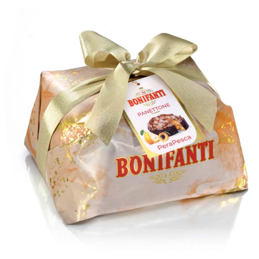 [010040010010031] PANETTONE BONIFANTI PERA Y MELOCOTON (i30)1KG